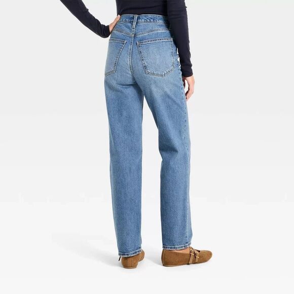 Women's Highest-Rise Vintage Straight Jeans - Universal Thread™ Vintage Medium 8 - Picture 2 of 3